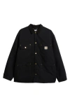 Carhartt Work In Progress Chore Coat In Black/black Aged Canvas