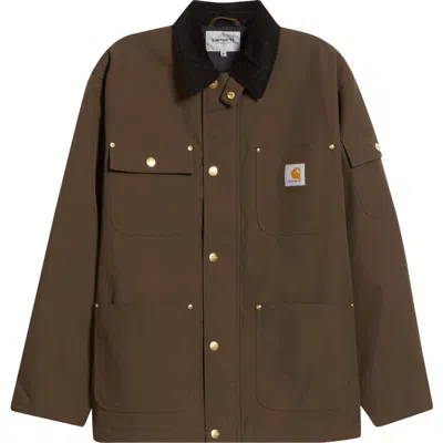 Carhartt Work In Progress Clapton Water Repellent Nylon Jacket In Liberica/black