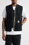Carhartt Work In Progress Classic Organic Cotton Canvas Vest In Black