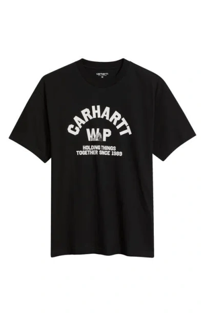 Carhartt Work In Progress Column Organic Cotton Graphic T-shirt In Black
