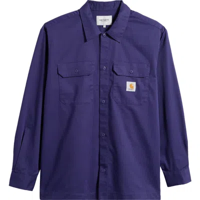 Carhartt Work In Progress Craft Twill Button-up Shirt In Aura