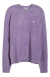 Carhartt Work In Progress Curtis Heathered Crewneck Sweater In Purple