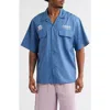 Carhartt Work In Progress Deli Embroidered Short Sleeve Cotton Button-up Shirt In Multi