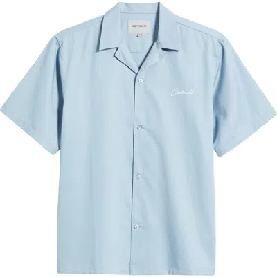 CARHARTT CARHARTT WORK IN PROGRESS DELRAY COTTON & LYOCELL CAMP SHIRT