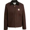 Carhartt Work In Progress Detroit Canvas Worker Jacket In Brown