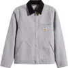 Carhartt Work In Progress Detroit Cotton Canvas Chore Jacket In Yosemite/black (rinsed)