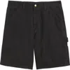 Carhartt 'drewe' Cotton Shorts In Black (stone Washed)