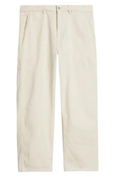 Carhartt Off-white Walter Linen Double Knee Trousers In 0502 Natural