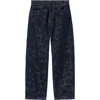 Carhartt Work In Progress Duck Landon Camo Loose Tapered Organic Cotton Jeans In Camo Duck Blue Stone Washed