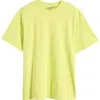 Carhartt Work In Progress Duster Script Logo Embroidered T-shirt In Arctic Lime Garment Dyed