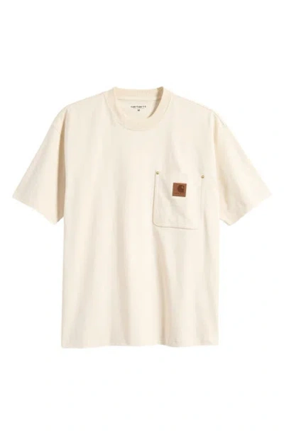 Carhartt Work In Progress Eldon Organic Cotton Pocket T-shirt In Natural