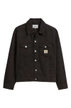 Carhartt Work In Progress Everson Denim Trucker Jacket In Black