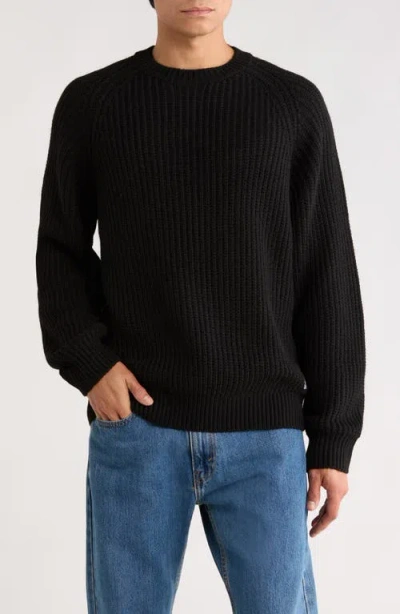 Carhartt Work In Progress Firth Oversize Ribbed Crewneck Sweater In Black