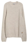 Carhartt Work In Progress Firth Oversize Ribbed Crewneck Sweater In White