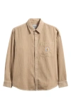Carhartt Work In Progress Flint Corduroy Button-up Shirt In Wall Rinsed
