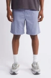 Carhartt Flint Organic Cotton Twill Shorts In Bay Blue Garment Dy