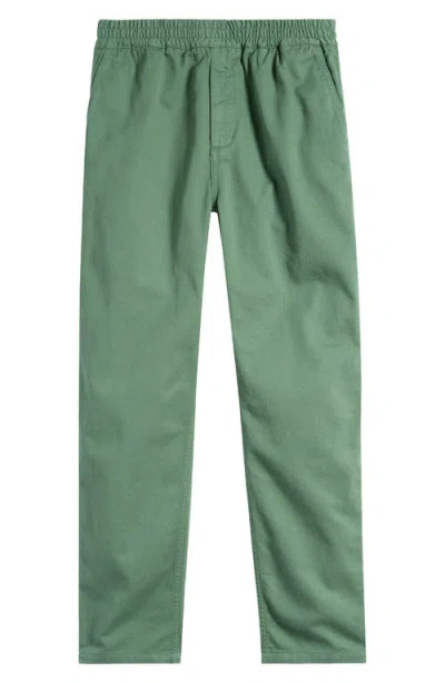 Carhartt Work In Progress Flint Straight Leg Twill Pants In Green