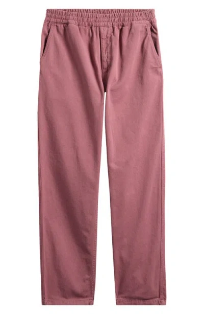 Carhartt Work In Progress Flint Straight Leg Twill Pants In Dusky Pink (garment Dyed)