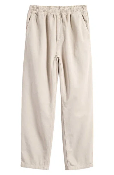 Carhartt Flint Straight-leg Garment-dyed Organic Cotton-twill Trousers In Gray