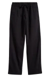 Carhartt Work In Progress Floyde Tie Waist Pants In Black Garment Dyed