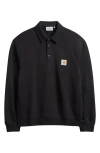 Carhartt Work In Progress French Terry Polo Sweatshirt In Black