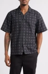 Carhartt Work In Progress Furoshiki Camp Shirt In Black