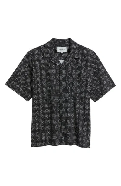 Carhartt Work In Progress Furoshiki Camp Shirt In Black