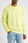 Carhartt Wip Duster Script Arctic Lime Sweatshirt In Arctic Lime Garment Dyed