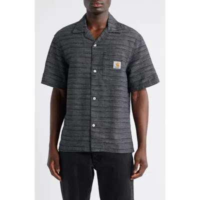 CARHARTT CARHARTT WORK IN PROGRESS GELLAR SHORT SLEEVE COTTON JACQUARD CAMP SHIRT
