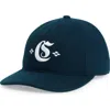 Carhartt Work In Progress Greatest Hits Logo Wool Blend Baseball Cap In Deep Lagoon/wax