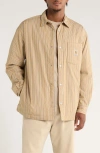 Carhartt Work In Progress Grimsby Stripe Shirt Jacket In Brown