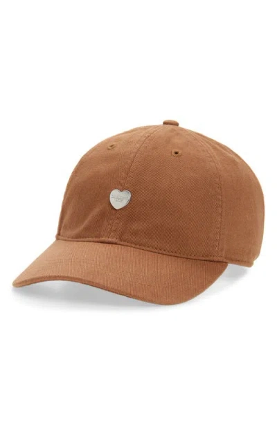 Carhartt Work In Progress Heart Ball Cap In Brown