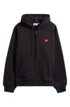 Carhartt Work In Progress Heart Ii Hartt Zip-up Graphic Hoodie In Black