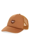 Carhartt Work In Progress Heart Patch Trucker Hat In Brown