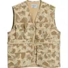 Carhartt Beige Printed Poplin Irwin Vest In Camo Duck Desert