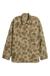 Carhartt Work In Progress Liam Camo Poplin Jacket In Camo Duck Desert