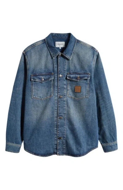 Carhartt Work In Progress Lincoln Denim Shirt Jacket In Blau