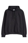 Carhartt Work In Progress Logo Embroidered Hoodie In Black/black