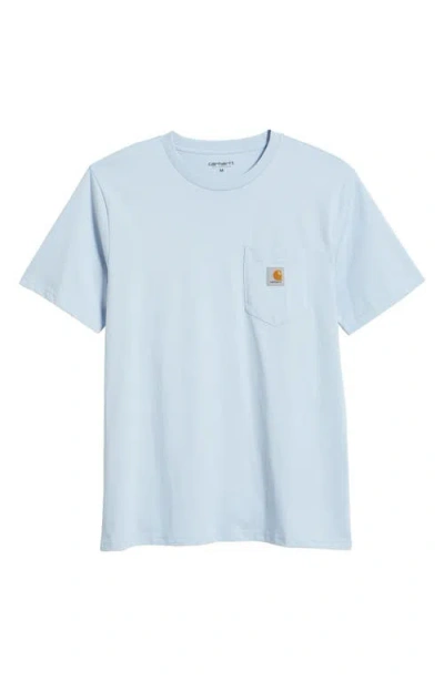 Carhartt Work In Progress Logo Pocket T-shirt In Blue