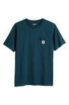 Carhartt Work In Progress Logo Pocket T-shirt In Blue