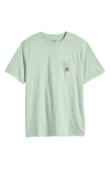 Carhartt Work In Progress Logo Pocket T-shirt In Charm Green