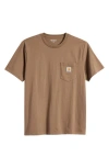 Carhartt Work In Progress Logo Pocket T-shirt In Coconut
