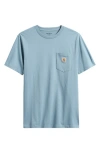 Carhartt Work In Progress Logo Pocket T-shirt In Gray