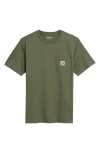 Carhartt Work In Progress Logo Pocket T-shirt In Green