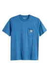 Carhartt Work In Progress Logo Pocket T-shirt In Sodalite