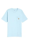 Carhartt Work In Progress Logo Pocket T-shirt In Blue