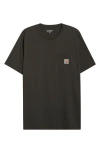 Carhartt Work In Progress Logo Pocket T-shirt In Gray