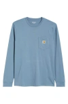 Carhartt Work In Progress Long Sleeve Pocket T-shirt In Blue