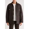 Carhartt Work In Progress Lowis Brushed Houndstooth Chore Coat In Brown