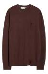 Carhartt Work In Progress Madison Lambswool Blend Sweater In Brown